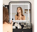 Vanity Desk with Mirror , Small Makeup Vanities Set with 2 Drawers, Vanity for Girls Women with Storage Stool Bedroom
