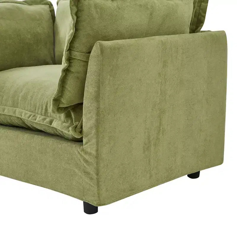 Fauteuil Canapé Moderne avec Ottoman Chaise Rembourrée Confortable pour Salon et Chambre
