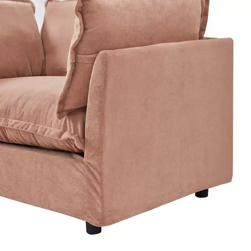 Fauteuil Canapé Moderne avec Ottoman Chaise Rembourrée Confortable pour Salon et Chambre