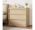 Nightstand 3 Chest of Drawers with Large Storage, Small Modern Bedside End Table for Living Room, Nursery, Entryway