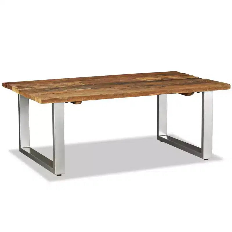 vidaXL Table basse en bois de récupération massif 100 x 60 x 38 cm