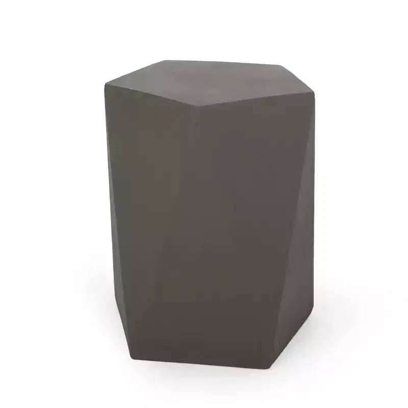 Table d'appoint pentagonale en béton léger moderne