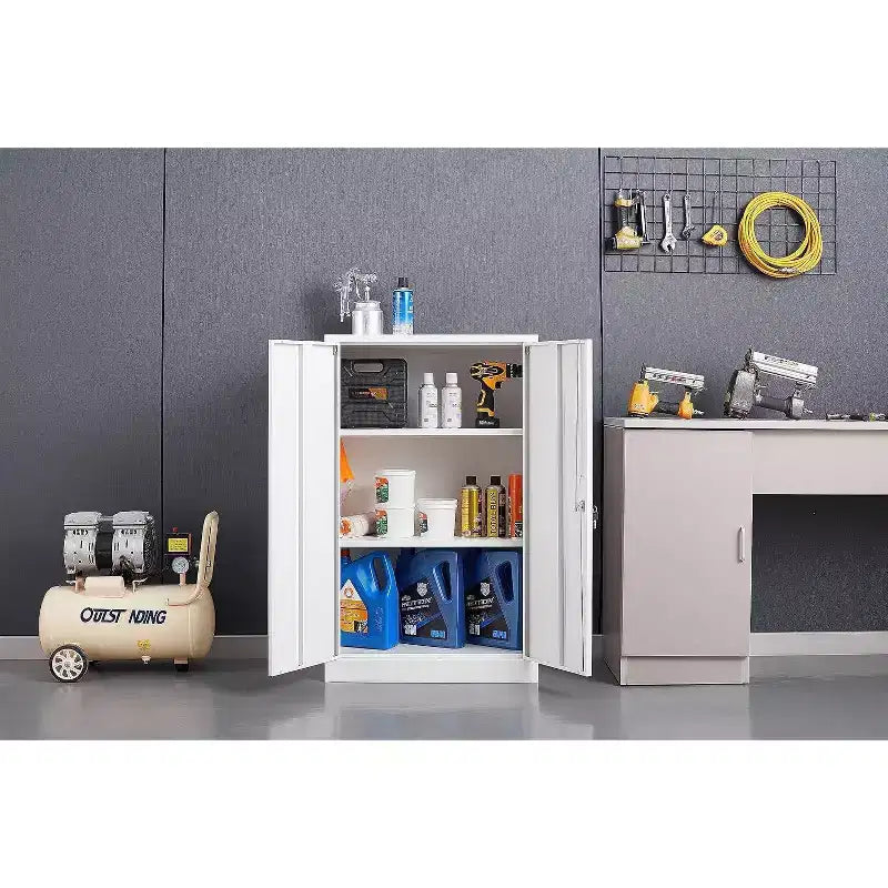 Armoire de rangement pliable - Blanche Idéale pour les petits appartements, garages et buanderies