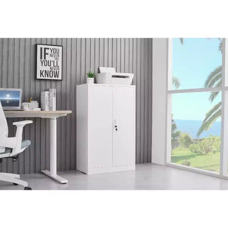Armoire de rangement pliable - Blanche Idéale pour les petits appartements, garages et buanderies