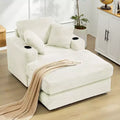 Canapé inclinable en velours côtelé avec pouf Fauteuil d'appoint moderne pour salon ou chambre à coucher