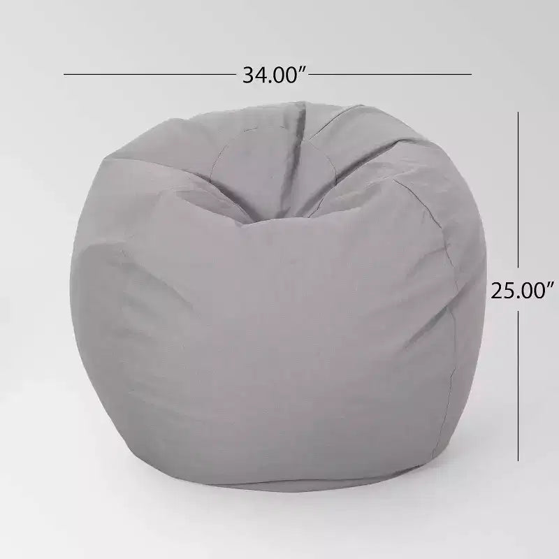 Pouf rond pour adultes, fauteuil paresseux avec mousse haute densité, chaise de salon moderne pour le salon