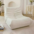 Okak Bean Bag Chair Floor Chair Fireside Chair with Memory Foam Comfy Sofa, Comfy Sofa Chair for Living Room, Gaming Venue, Off-White