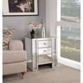 Royal Hampton Wooden End Table, Scalloped Round Top, French Antique White Finish