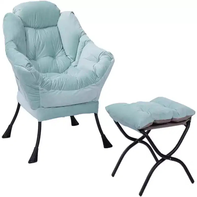 Single Lazy Sofa Chair Iron Frame Soft Padding Dutch Velvet UWXY-PHOlstery 4 Back Buckles Indoor Leisure Area