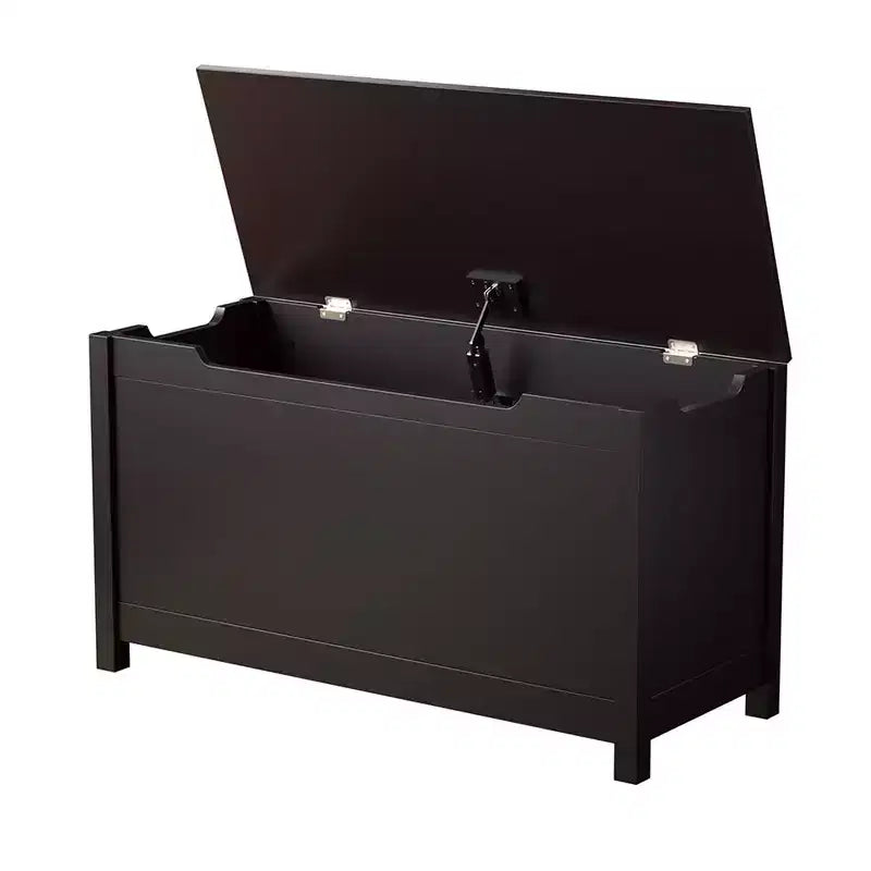 Boîte de rangement en bois pour jouets avec charnière de sécurité, banc de rangement à couvercle pour chambre à coucher, salon, salle de jeux, garçons et filles, coffre de rangement pour jouets pour tout-petits