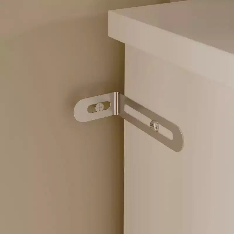 Meuble TV élégant en verre blanc avec étagères intérieures de porte, console multimédia pour salon, meuble TV 3 tiroirs, meuble de rangement de divertissement