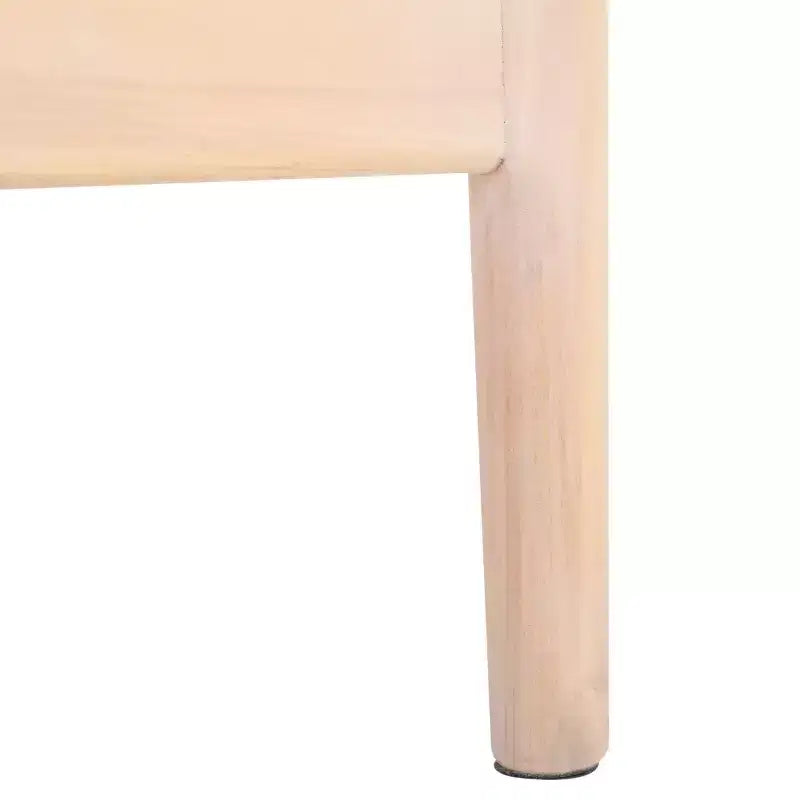 Tabouret de bar moderne | Structure en acajou, coussins en lin, accoudoirs et repose-pieds