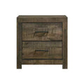 Beckett 2 Drawer Nightstand Walnut - Picket House Furnishings: Bronze Pulls, Felt-Lined, MDF Composite