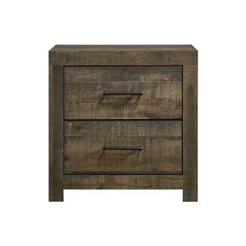 Beckett 2 Drawer Nightstand Walnut - Picket House Furnishings: Bronze Pulls, Felt-Lined, MDF Composite