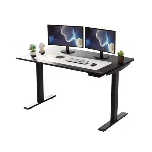 60"x30" Electric Standing Desk with Adjustability Bamboo Black - Uncaged Ergonomics