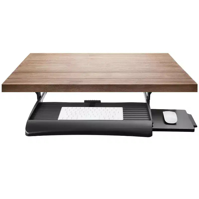 Tiroir à clavier sous le bureau avec plateforme pour souris, plateau de clavier coulissant facile de 21 pouces de large sous le comptoir