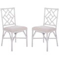 Bhumi Accent Chair W/ Cushion (Set of 2) - ACH6509 - White/White - Safavieh