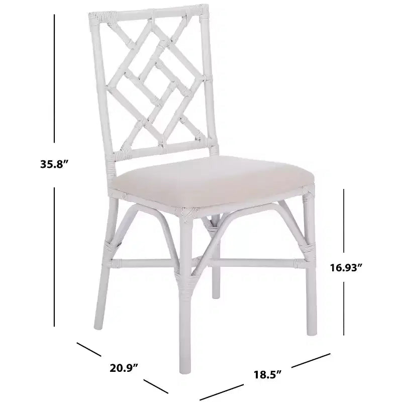 Fauteuil d'appoint avec coussin (lot de 2) Blanc