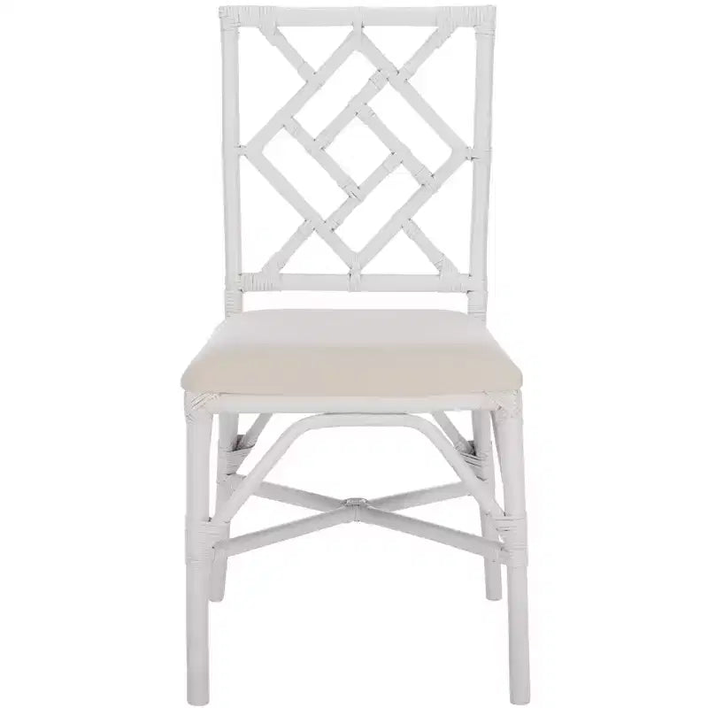 Fauteuil d'appoint avec coussin (lot de 2) Blanc