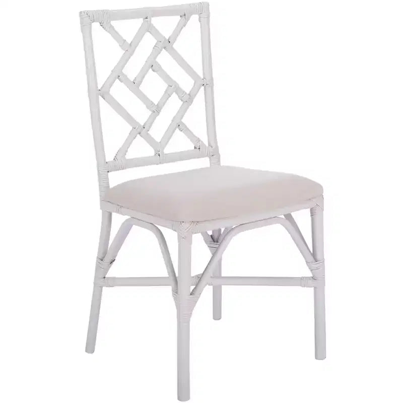Fauteuil d'appoint avec coussin (lot de 2) Blanc
