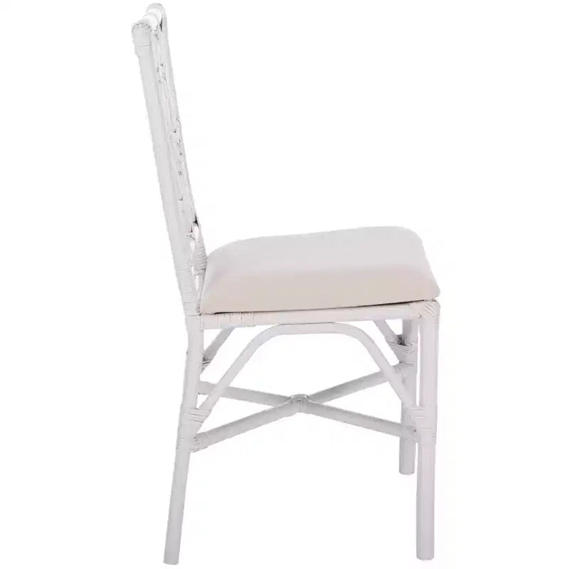 Fauteuil d'appoint avec coussin (lot de 2) Blanc