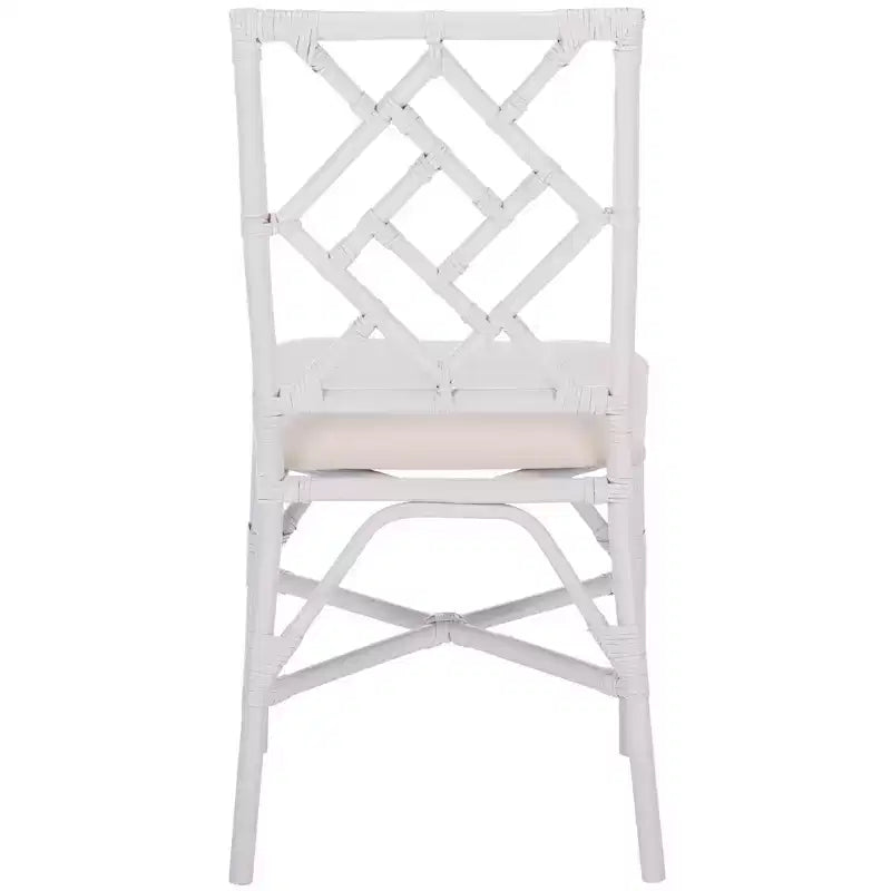 Fauteuil d'appoint avec coussin (lot de 2) Blanc