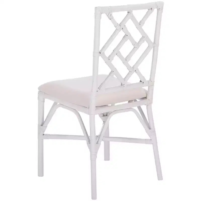 Fauteuil d'appoint avec coussin (lot de 2) Blanc